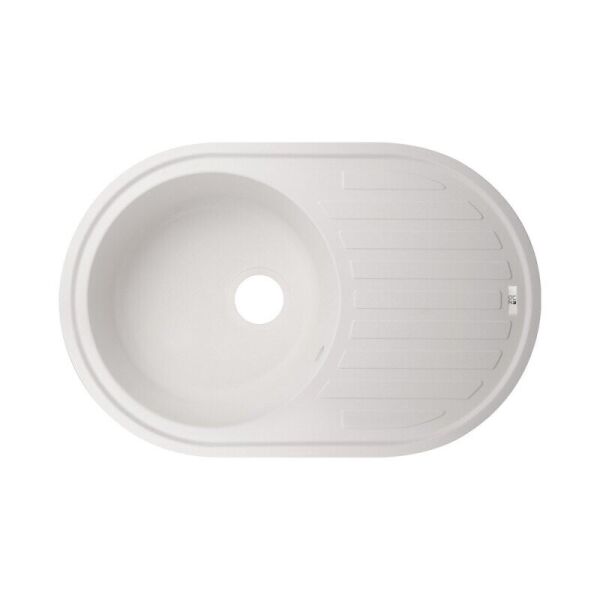 

Мойка на кухню гранитная овальная LIDZ 780x500 LIDZWHI10780500200 780мм x 500мм белый 61788