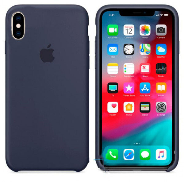 

Чехол Silicone Case Apple iPhone X, XS темно-Синий 08