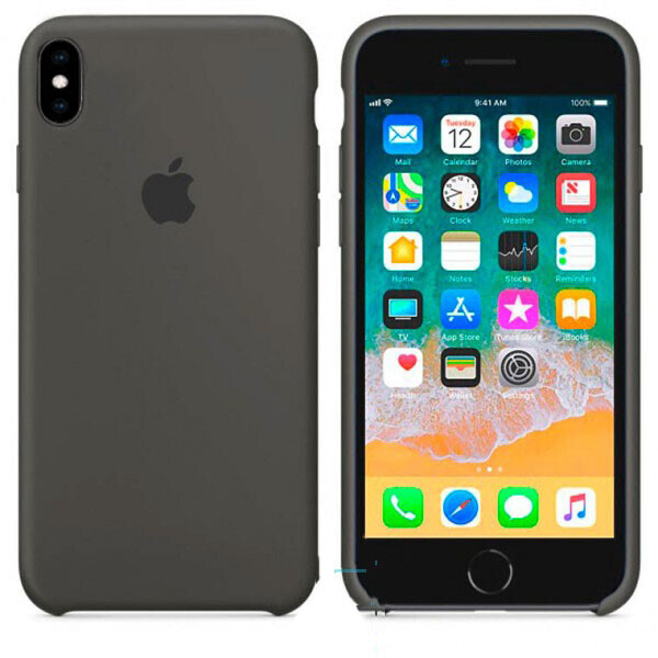 

Чехол Silicone Case Apple iPhone X, XS темно-Серый 35