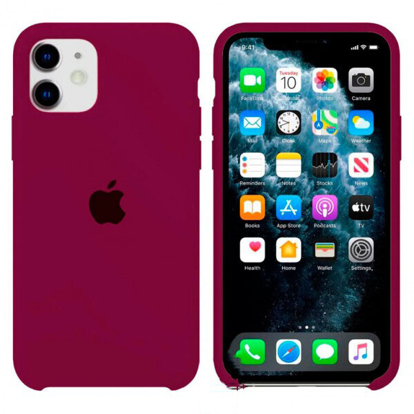 

Чехол Silicone Case Apple iPhone 11 темно-Бордовый 42