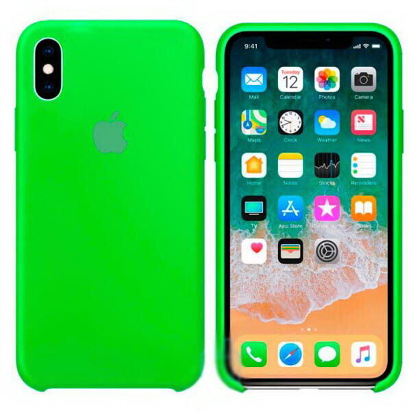 

Чехол Silicone Case Apple iPhone X, XS ярко-Зеленый 40