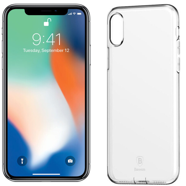 

Чехол Baseus Wing Case для iPhone X Transparent White (21435)