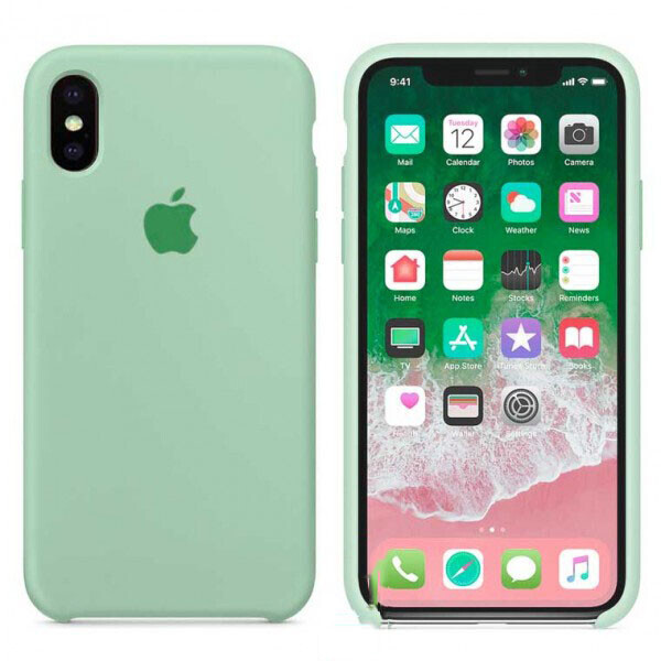 

Чехол Silicone Case Apple iPhone X, XS светло-Бирюзовый 17