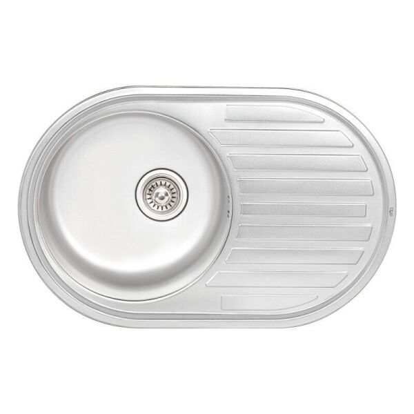 

Кухонная мойка из нержавеющей стали овальная Q-TAP QT7750SAT08 775мм x 510мм матовая 0.8мм 76267