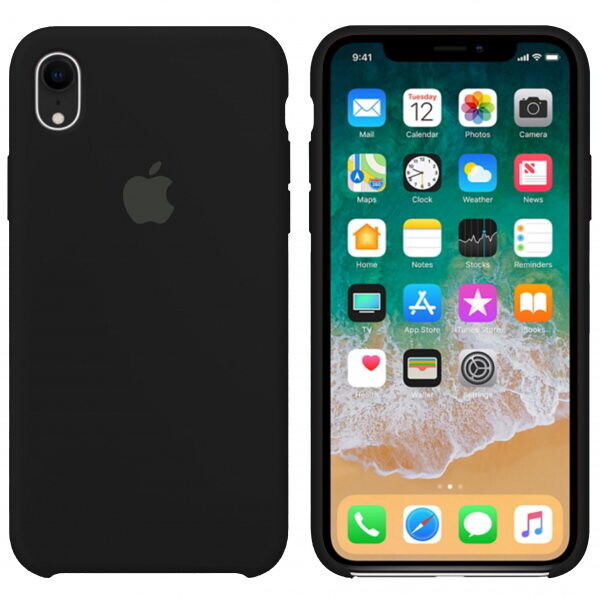 

Чехол силиконовый Silicone Case Apple iPhone XR (18) Черный