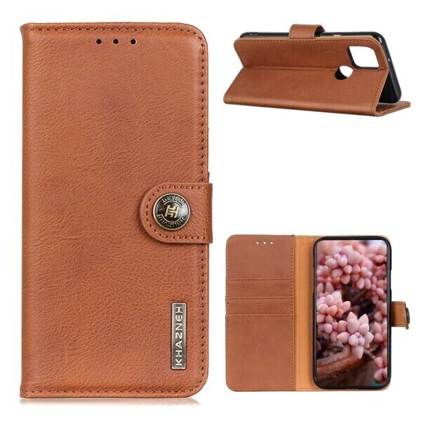 

Чехол-книжка KHAZNEH Wallet Cover для Oppo A15 / A15s - Brown