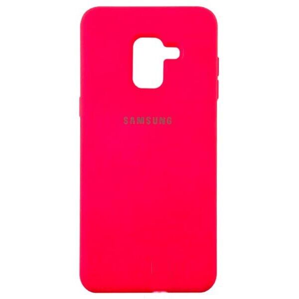 

Чехол Silicone Case Full Samsung A8 Plus (2018) A730 Малиновый