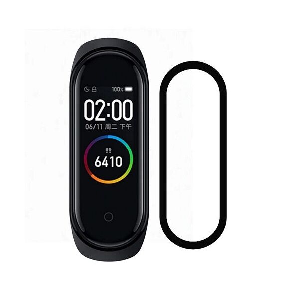 

Защитное стекло Xiaomi Redmi Mi Band 4 (10D PET+ PMMA, Черный)