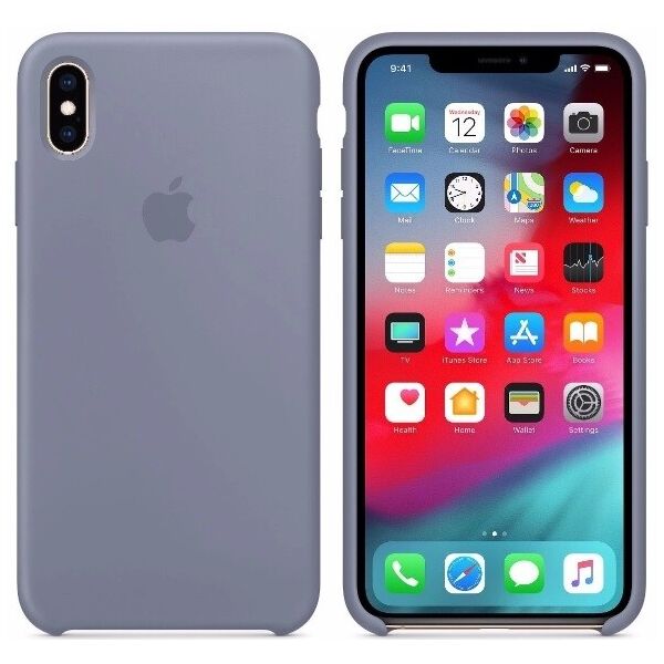 

Чехол Silicone Case Apple iPhone XS Max Оригинал Lavender Серый