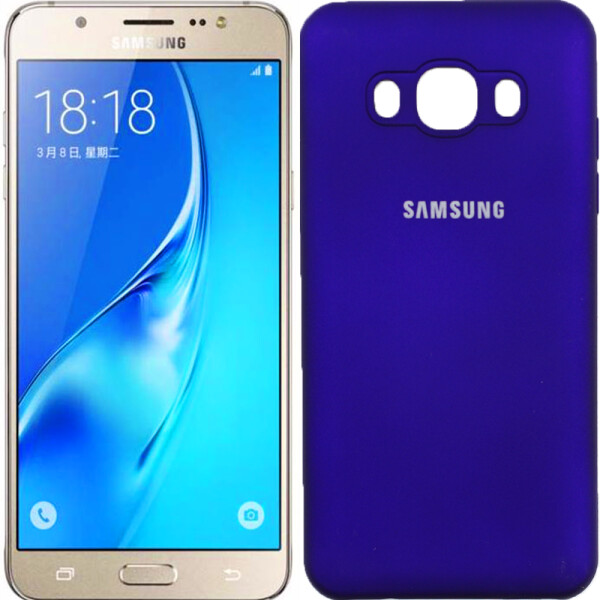 

Чехол силиконовый оригинальный для Samsung J510 (J5-2016) Фиолетовый FULL (26450)