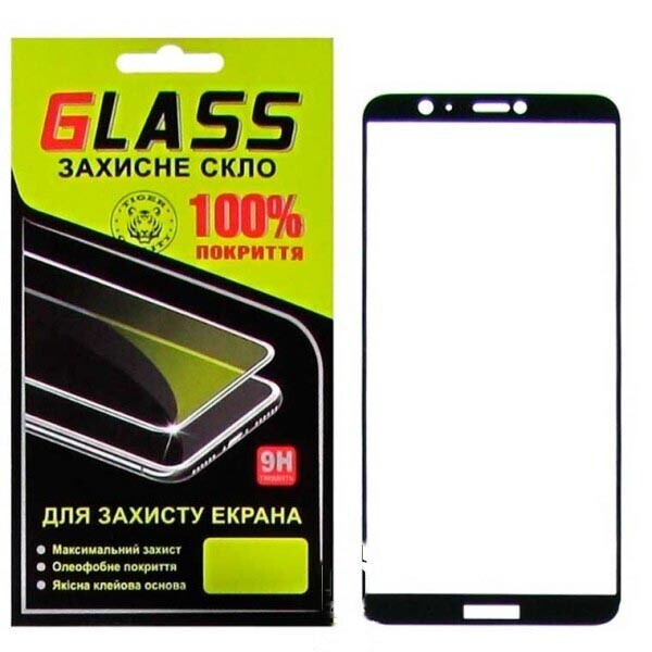 

Защитное стекло 3D Huawei P Smart, Enjoy 7s Черный Glass