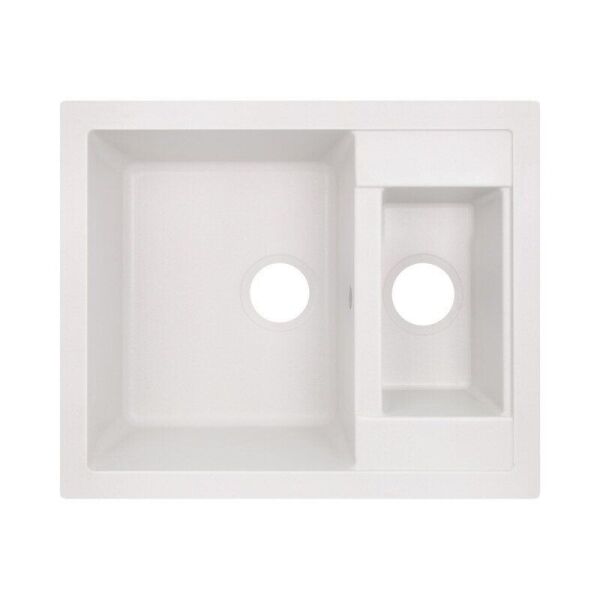 

Мойка на кухню гранитная прямоугольная LIDZ 615x500 LIDZWHI01615500200 610мм x 495мм белый 61758