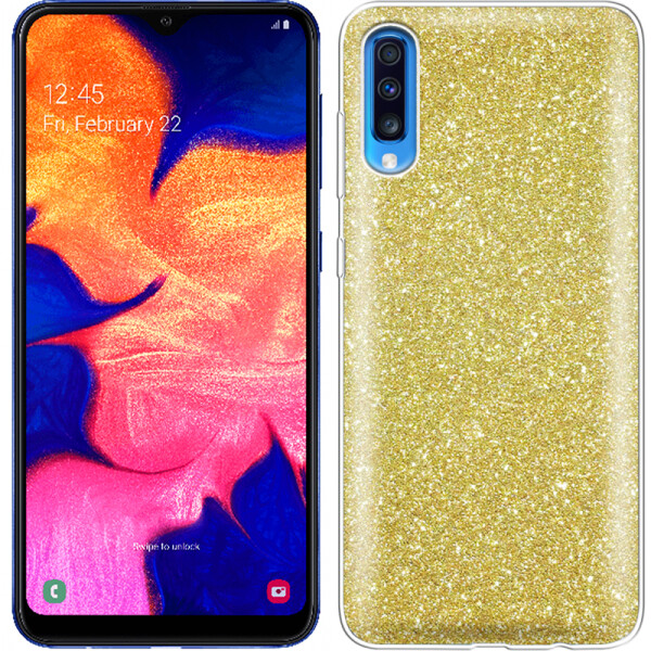 

Чехол силиконовый 3in1 Блёстки для Samsung A705 Galaxy A70 Gold (26821)