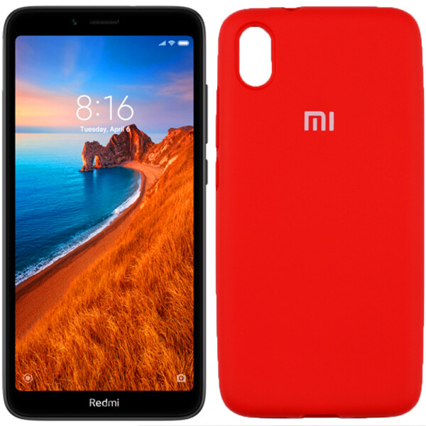 

Чехол силиконовый оригинальный для Xiaomi Redmi 7a Красный FULL (27245)