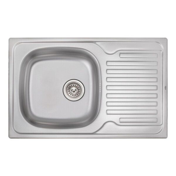 

Кухонная мойка стальная прямоугольная Q-TAP QT7850MICDEC08 500мм x 780мм микротекстура 0.8мм 76276