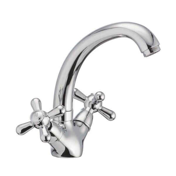 

Смеситель кухонный двуручный HAIBA Dominox HB0942 хром латунь 64570
