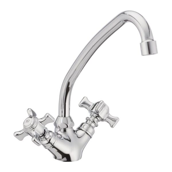

Кран на кухню двухзахватный HAIBA Zeus HB0430 хром латунь 63607