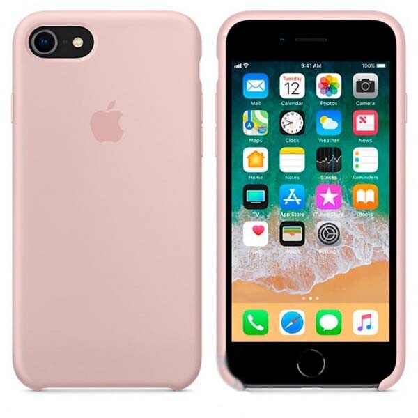 

Чехол Silicone Case Apple iPhone 7, 8 бледно-Розовый 19