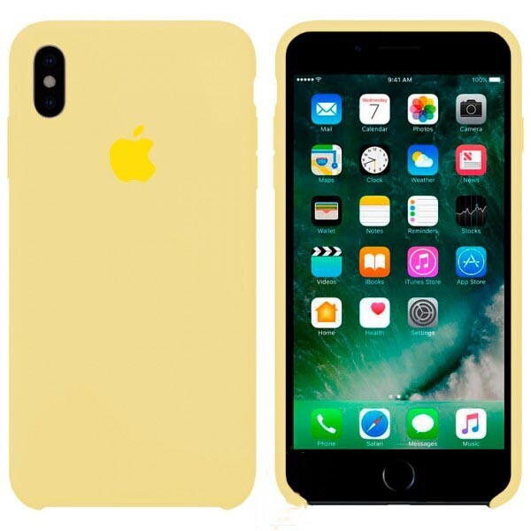 

Чехол Silicone Case Apple iPhone X, XS бледно-Желтый 51