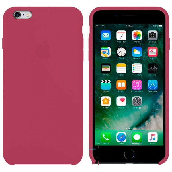 

Чехол Silicone Case Apple iPhone 6, 6S темно-Розовый 48