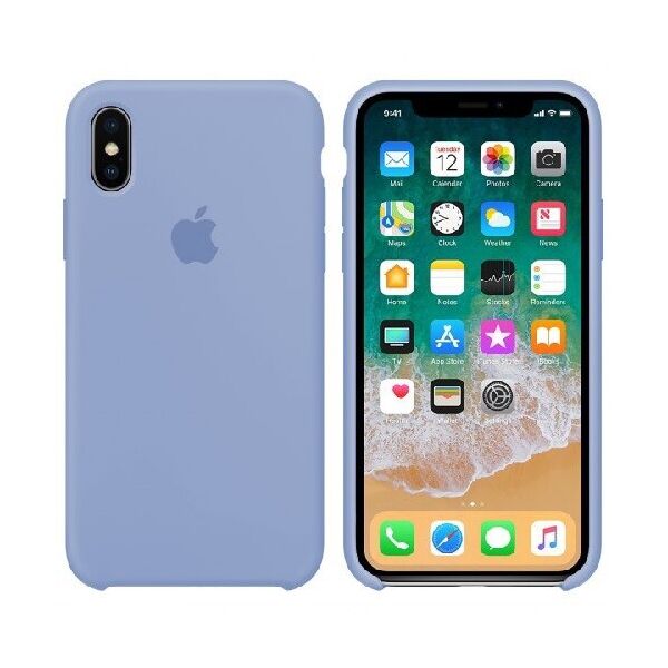 

Чехол Silicone Case Apple iPhone X, XS ( 5) lilac cream