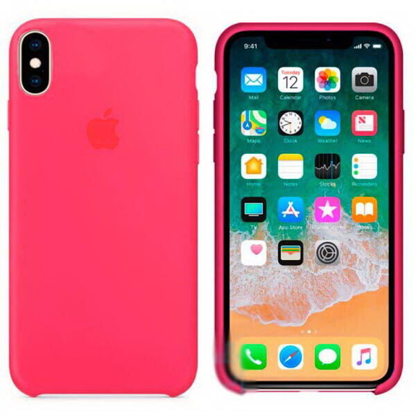 

Чехол Silicone Case Apple iPhone X, XS ярко-Малиновый 38