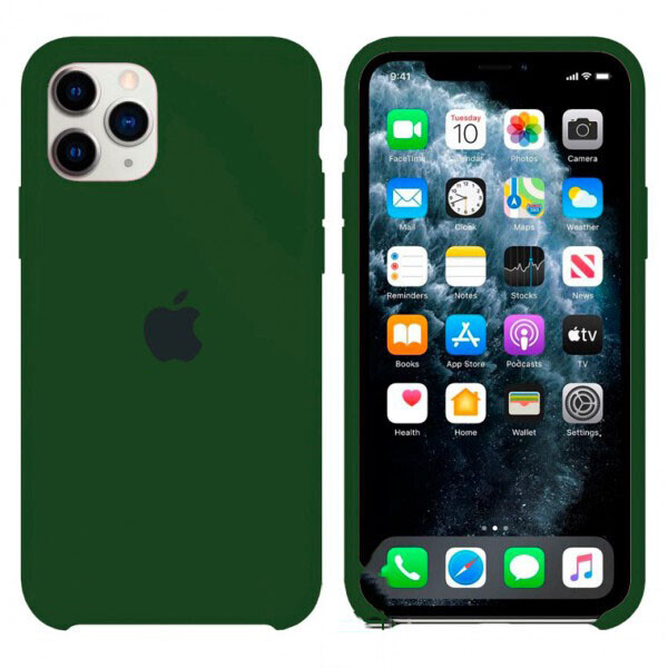 

Чехол Silicone Case Apple iPhone 11 Pro темно-Зеленый 45