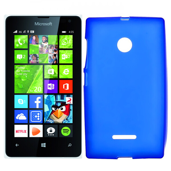 

Чехол силиконовый оригинальный для Nokia 435/532 (Microsoft) Blue (1869)
