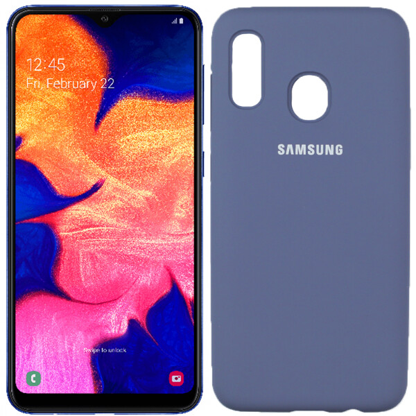 

Чехол силиконовый оригинальный для Samsung A205/305 Galaxy A20/A30 2019 Светло Cерый FULL (27231)