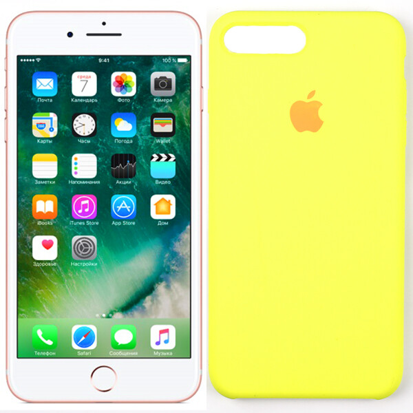 

Оригинальный силиконовый чехол для iPhone 7/8 Plus Лимонный (28254)