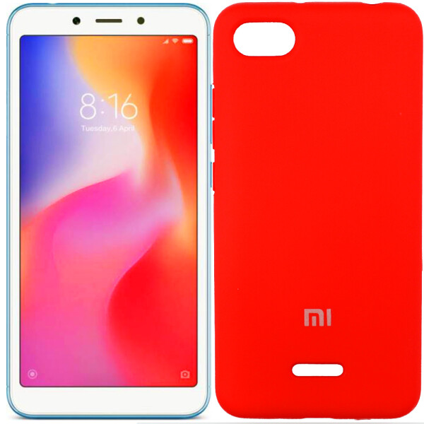 

Чехол силиконовый оригинальный для Xiaomi Redmi 6a Красный FULL (26042)