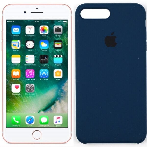 

Оригинальный силиконовый чехол для iPhone 7/8 Plus Индиго (28253)