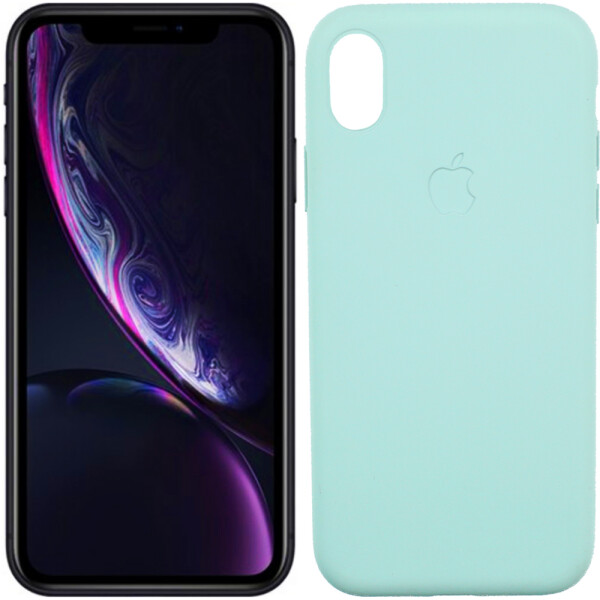 

Чехол силиконовый оригинальный для iPhone X/Xs Голубой (17563)