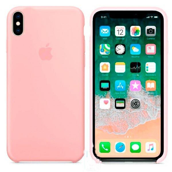 

Чехол Silicone Case Apple iPhone XS Max бледно-Розовый 19