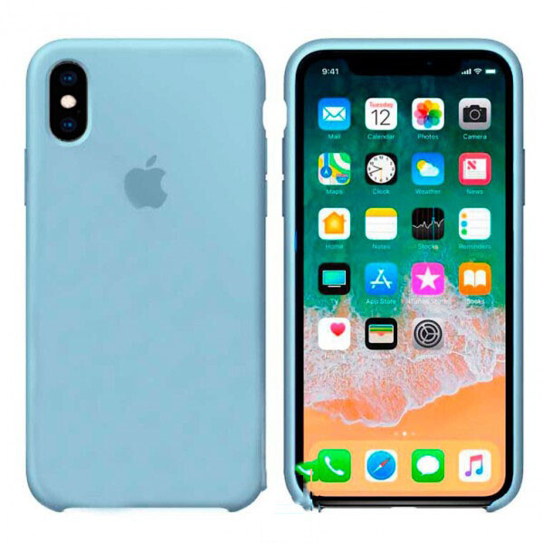 

Чехол Silicone Case Apple iPhone XS Max светло-Голубой 05