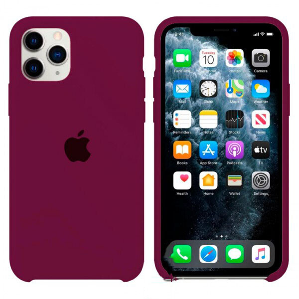 

Чехол Silicone Case Apple iPhone 11 Pro темно-Бордовый 42