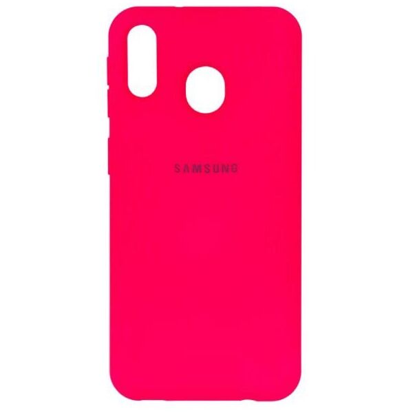 

Чехол Silicone Case Full Samsung M20 (2019) M205 Малиновый