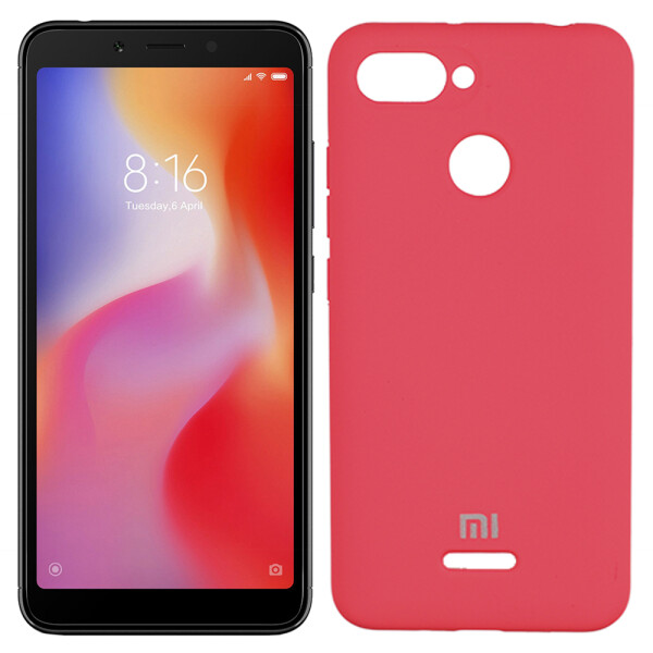 

Чехол силиконовый оригинальный для Xiaomi Redmi 6 Ярко малиновый FULL (26040)