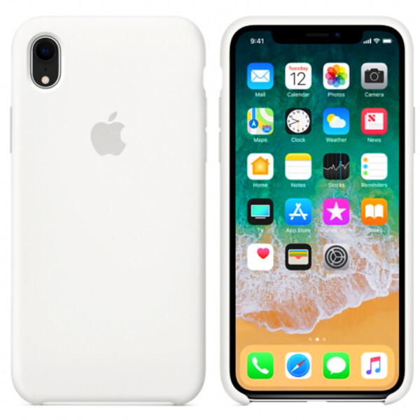 

Чехол силиконовый оригинальный для iPhone Xr Белый (27050)