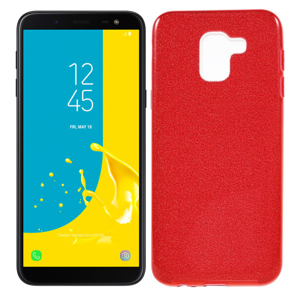 

Чехол силиконовый 3in1 Блёстки для Samsung J600 Red (23627)