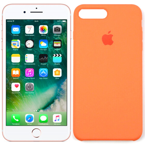 

Оригинальный силиконовый чехол для iPhone 7/8 Plus Абрикосовый (28485)