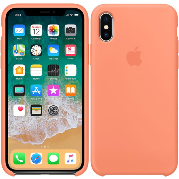

Чехол силиконовый оригинальный для iPhone X/Xs Персиковый (17564)