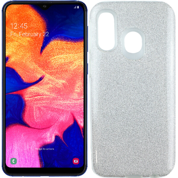 

Чехол силиконовый 3in1 Блёстки для Samsung A405 Galaxy A40 Silver (26808)