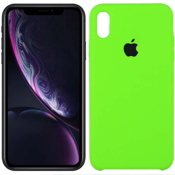

Чехол силиконовый оригинальный для iPhone Xs Max Ярко зеленый (27052)