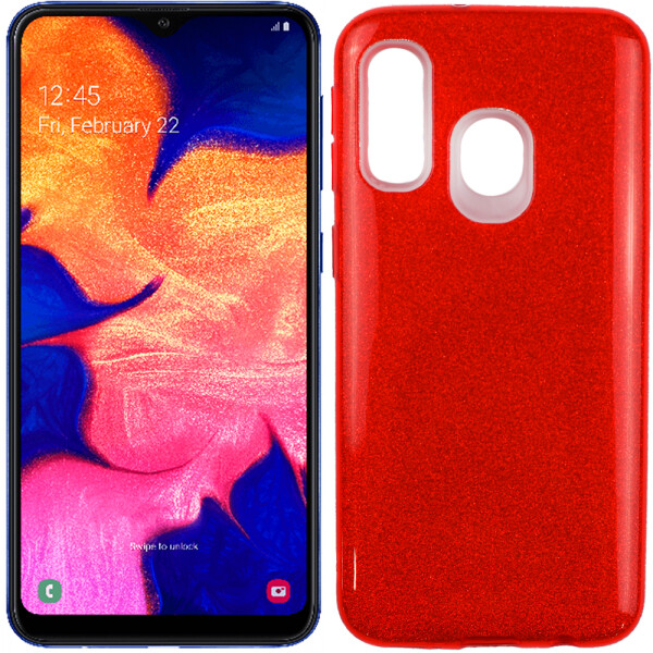 

Чехол силиконовый 3in1 Блёстки для Samsung A405 Galaxy A40 Red (26809)