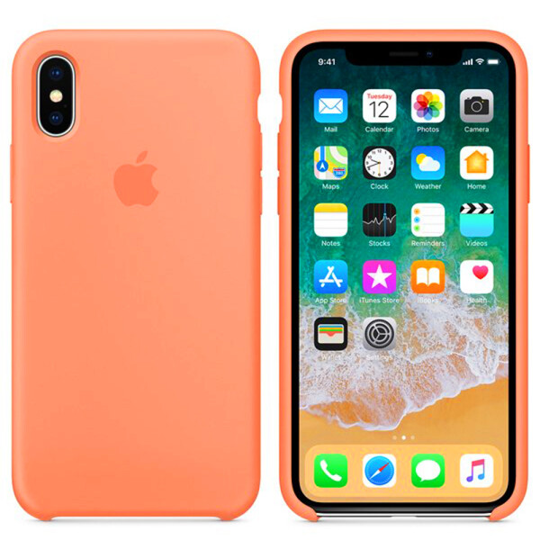 

Чехол силиконовый оригинальный для iPhone Xs Max Светло Оранжевый (27054)