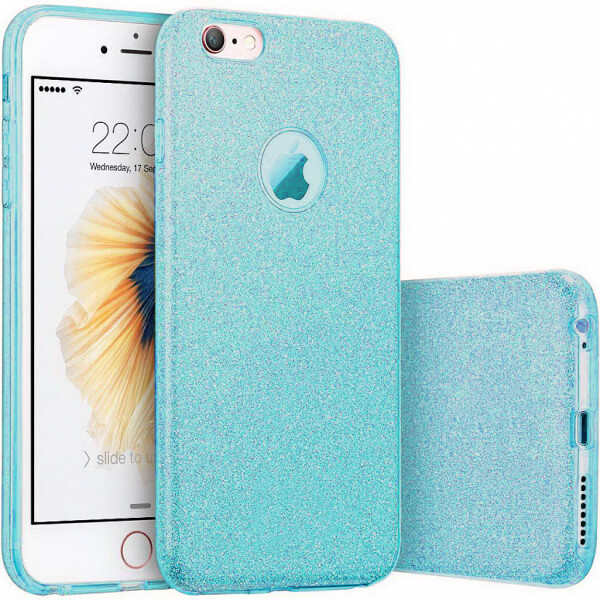

Чехол силиконовый 3in1 Блёстки для iPhone 6 Blue (17114)
