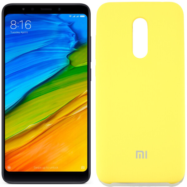 

Чехол силиконовый оригинальный для Xiaomi Redmi 5 Plus Золотой (20587)