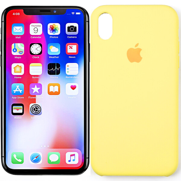 

Оригинальный силиконовый чехол для iPhone Xr Светло Желтый (28490)