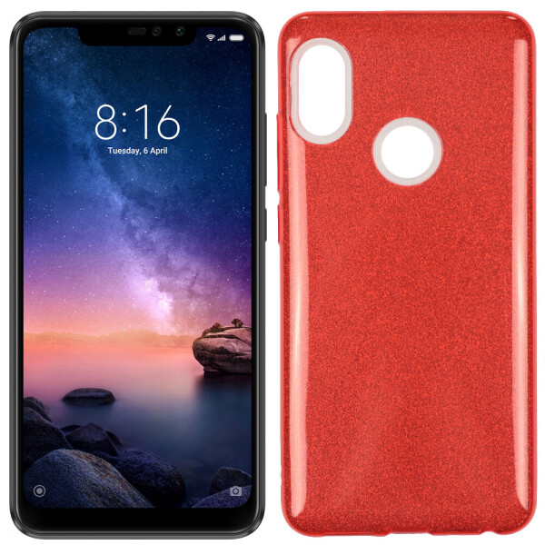 

Чехол Silicone 3in1 Блёстки для Xiaomi REDMI Note 6 Pro Red (25510)